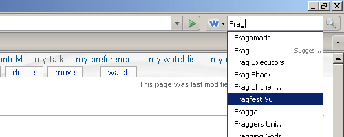 QW Wiki search example